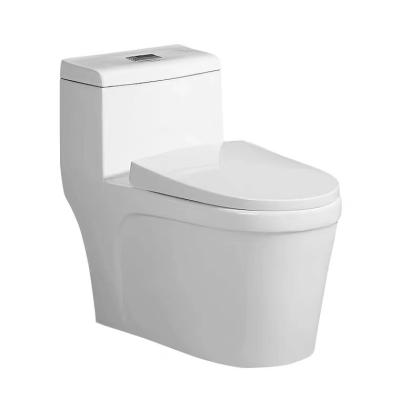 China Double-Flow Toilet And Bathroom Sets Siphonic One Piece Toilet Strap 300mm Toilet for sale