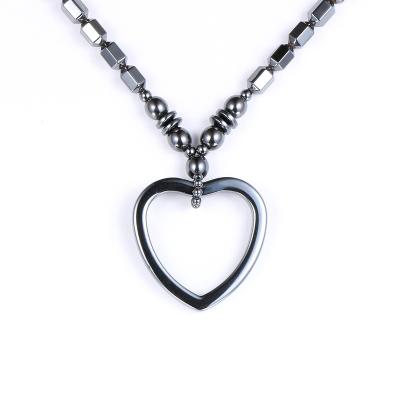 China Nabest Men Women Fashionable High Quality Natural Hematite Heart Pendant Necklace Couples Jewelry Gifts for sale