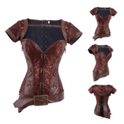 China Vintage Antibacterial Walson Walson Retro Steampunk Corset Gothic Victoria Costume Shaper Outfit Goth Top 3 for sale