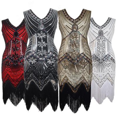 China Plus Size Women Birthday Dresses Flapper Dress Gatsby Vintage 20s The Great Howling Even Prom Party Dresses for sale