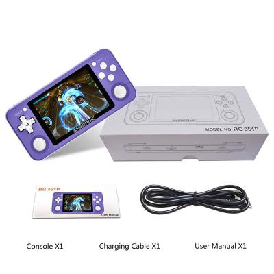 China Plastic RG351P 3.5 Inch Handheld Game Player Video Game Console 64GB Open Source System Game Console Retro for sale