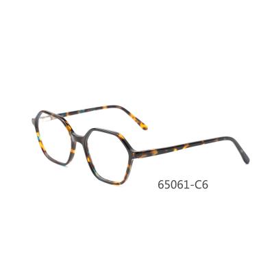 China 2022 Newest Design Glass Frame 6 Color Face Shape Universal Acetate Myopic Glass Frame For Men And Women for sale