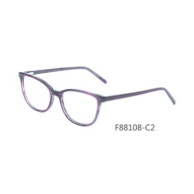 China For Reading Glasses Customized Latest Cat-eye Fashion Ladies Multicolor Optical Frame Acetate Optional Frame for sale