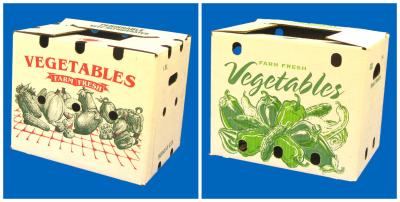 China strong corrugated vegetable box with holds for sale