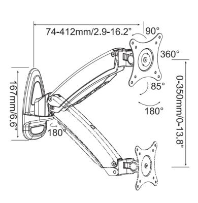 China Durable LCD TV Hanger Home Living Room TV Stand Monitor Rotatable Bracket VM-L18S for sale