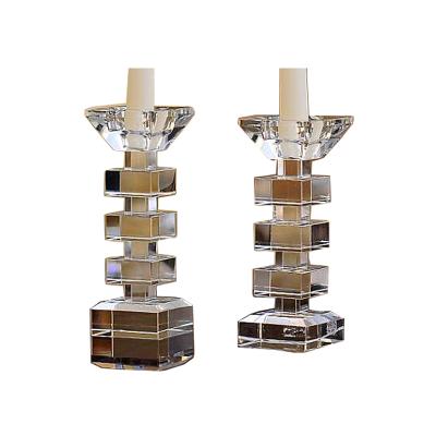 China Unique Wholesale Low Price Modern Single Candle Bowl Art Candle Holder Decoration Dining Table Living Room Crystal Bar for sale