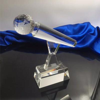 China Cheap China Crystal Microphone Award Trophy for sale