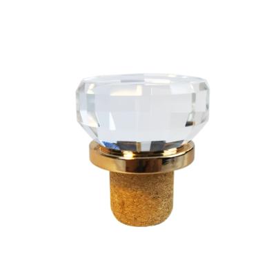 China Non Puddle Hot - Selling Bling Reusable Sparkle Wine Stopper, Custom Wholesale Round Crystal Lid for sale