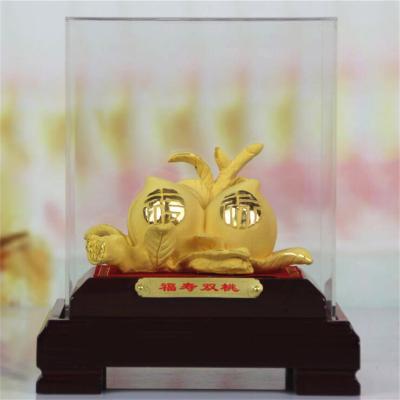 China China Fishing Gold Statue Flocking Alluvial Crafts Gift Gold Plated Figurine for sale