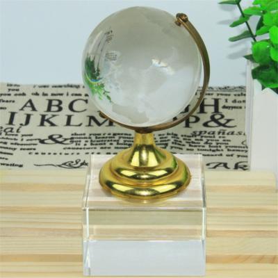 China China Crystal Globe With Stand Glass Decoration Gift The Beautiful / Large Supermarket Props for sale