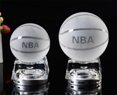 China China Crystal Glass LED Basketball/Football Light With Different Light for sale