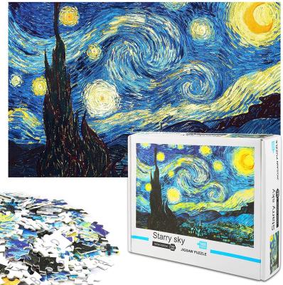 China Factory price of DIY TOY High Quality Custom Puzzle 500 cardboard Mini Jigsaw Puzzle For Adults of 1000 pieces for sale