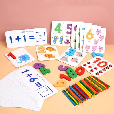 China Children's Mathematical Enlightenment (3-6 years) Preschool Children's Teaching Aid; s addition and subtraction operation numeral matching toys for sale