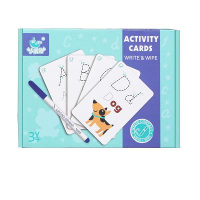 China Environmental Montessori English Math Flash Cards Handwritten Cognitive Learning Card for sale