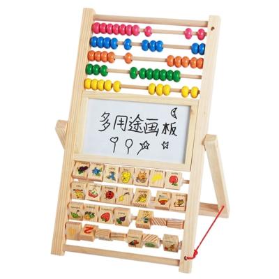 China DIY Painting Alphabet Identified Abacus Mathematics Kids Painting Wooden Magnetic Drawing Board for sale