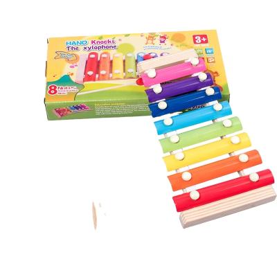 China Lovely 8 Tone Eco-friendly Musical Instrument Xylophone Music Toy Kids Wooden Xylophone for sale