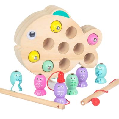 China Toy/Gift/Educational Game/Wooden Magnetic Fish Toy Game Kids 3d Fishing Games Decoration Kids Baby Kids Educational Toys Gifts for sale