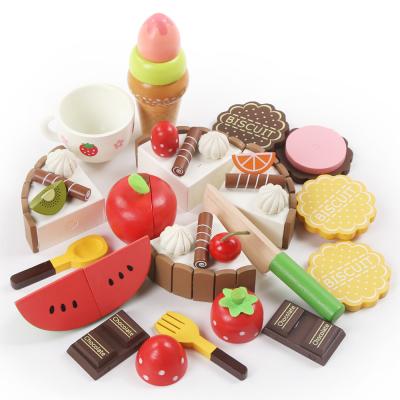 China Wholesale Wood Pretend Play Kitchen Food Toys Wooden Cut Fruit Toy For Kids for sale