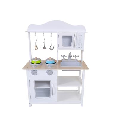 China New Fashion Play Kitchen Educational Miniature Pretend Play Cooking Kitchen Play Set Wooden Toy for sale