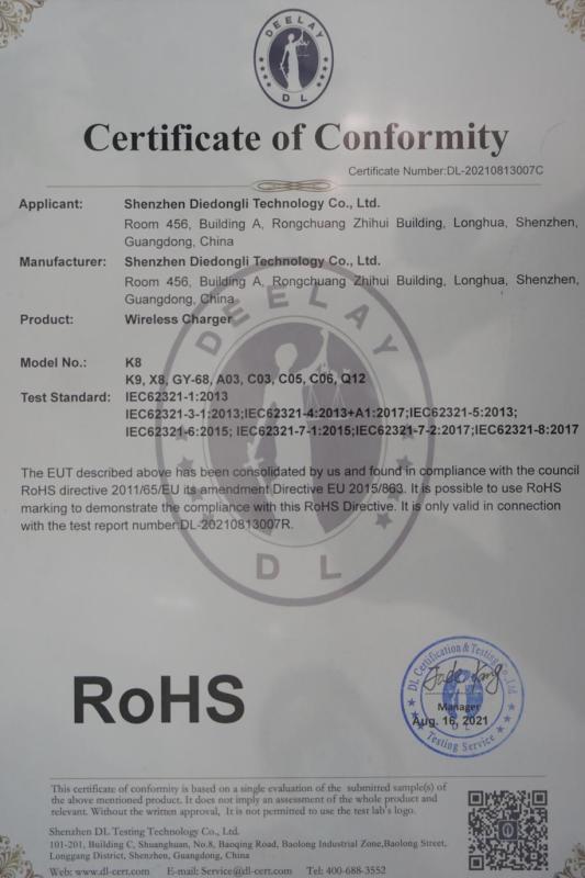 RoHS - Shenzhen Diedongli Technology Co., Ltd.