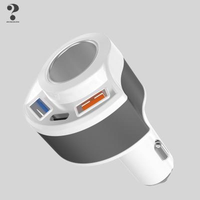 China Car Single Fast Charger for Smartphones with QC3.0 and USB 5V 3A Dual Ports and Lighter Car Cigarette Expansion Port for sale