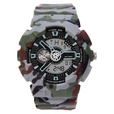 China High Quality Unique Products Alarm 2021 Latest Fashion Camouflage Sports Men Women Military Wristwatches Reloj Digital Dual Display for sale