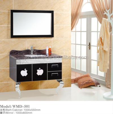 China Modern Cheap Bathroom Vanities And High Quality 304# Stainless Steel Bathroom Cabinet for sale