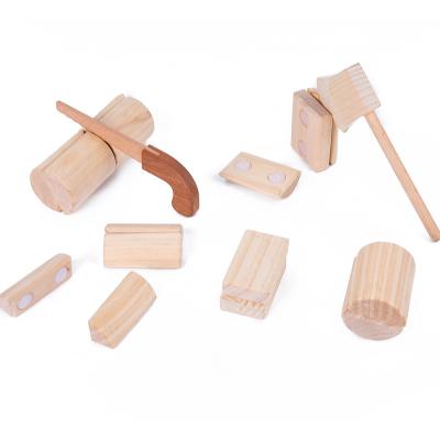 China Prentendre Game QINGTANG Children Pretend Play Set Pretend Game Toys Simulation Wood Cutting Game for sale