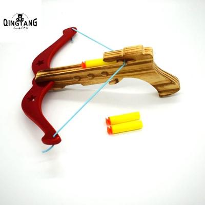 China Archery Bow Hunting QINGTANG Archery Game Kit for Kids Bow and Arrow Archery Set Wooden Toy Crossbow Set for sale