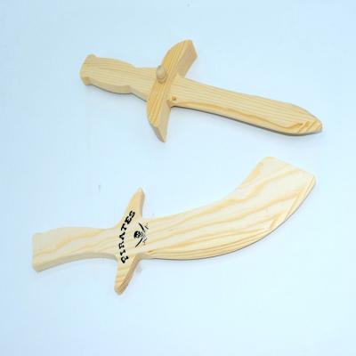 China 2 Styles For Sale The Sword Set For Outdoor Light Wooden Toy Sword Set Wooden Sword Toy For Kids Toddler for sale