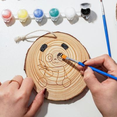 China DIY toy children drawing wooden disc hanging decorative pine painting QINGTANG toy craft and art for sale