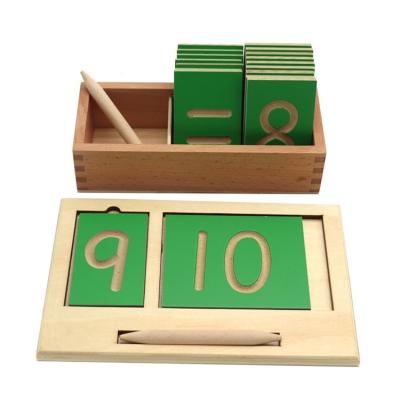 China 3 styles for sale QINGTANG Wooden Number Board Alphabet Practice Discovery Board and Number Writing for Toddler for sale