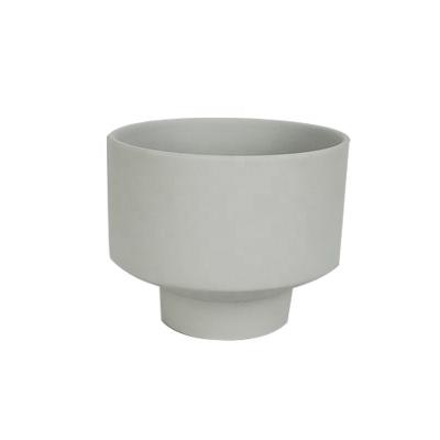 China White Matte Decorative Home Decoration Other Ceramic Candle Container Candle Vessel Candle Jar Candle Jar Centerpieces For Wedding Table for sale