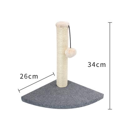 China Cat Tree Stocked Toy Pure Color Sisal Cat Hot Sell Grinding Claws Scratching Single Ball Cat Scratcher Tree With Plush Post Small for sale