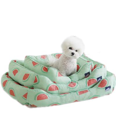 China Wholesale Travel Washable Printing Mat Removable Soft Pet Dog Cute Mat Summer Cool Mat for sale