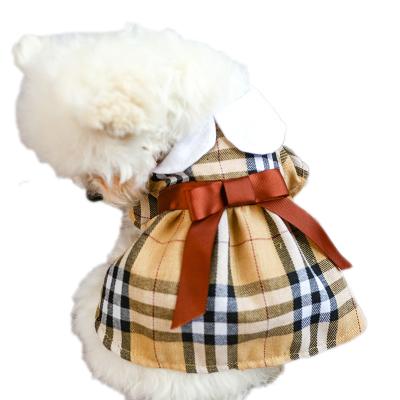 China Viable Pet Clothes Fashion New Style Pet Apparel Plaid Dog Shirt Comfortable Pet Dress Wholesale Stocked for sale