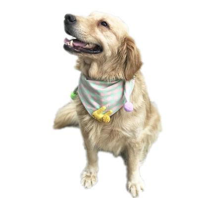 China Detachable Washable Pet Bandanas Plaid Triangle Pet Dog Scarf Adjustable Custom Bandana for sale