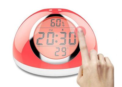 China Multicolor LED Touch Light Alarm Clock 2000MA Battery Capacity For Bedroom for sale