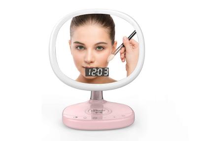 China Wireless Charging LED Cosmetic Mirror ABS Material With Alarm Clock CE Approved for sale