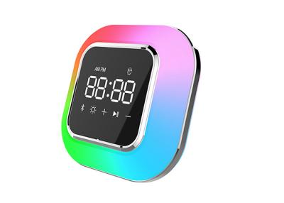 China Touch Bluetooth Speaker Alarm Clock With LED Night Lamp 3600mah Battery Capacity for sale