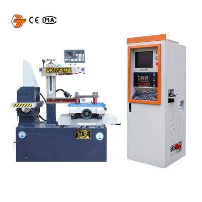 China Building material shops long lifespan setting eco-friendly fast accuracy cnc tension mini wire edm wire-cut wire cutting machine DK 7720 for sale