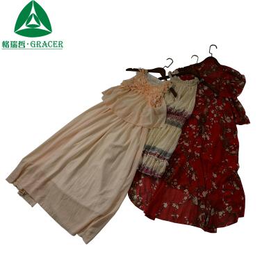 China Used Clothes Anti-Shrink Container Dubai Second Hand Ladies Dress Second Hand Clothes Supplier for sale