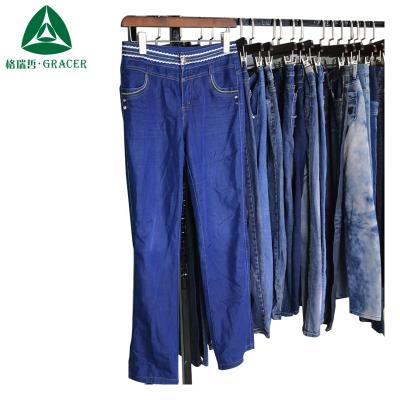 China High Grade Second Hand Clothes Credence Used Clothing In Guangzhou Jeans Pants Second Hand Clothing In Bales for sale