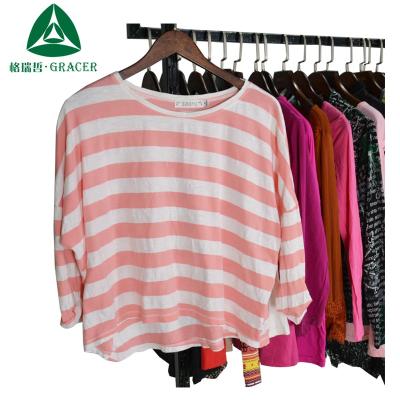 China High Grade Second Hand Clothes Wholesale Used Clothing For Sale Ladies T-shirt Japan for sale