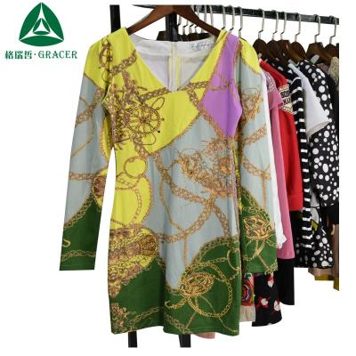 China High grade occasion clothes import occasion dresses winter velvet dress used clothing bales UK for sale