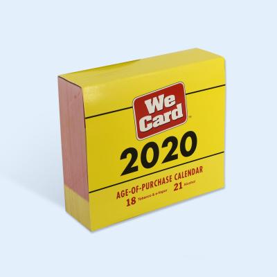 China Custom 2021 Table Calendar Age-of-Purchase Calendar Over 200 Pages Tear Off Desk Calendar for sale