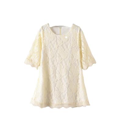 China Good Quality Breathable Kids Short Sleeve Lace Design For All Seasons Kids Dress Dresses Plus Size Girls for sale