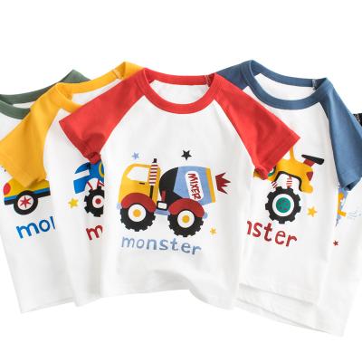 China Wholesale Breathable Summer Kid Clothes 100% Cotton Sleeve Kids Boys Short T-Shirt for sale