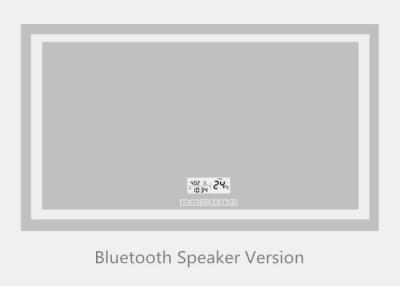 China Square Waterproof LED Bluetooth Bathroom Mirror With Demister 5mm Thickness for sale