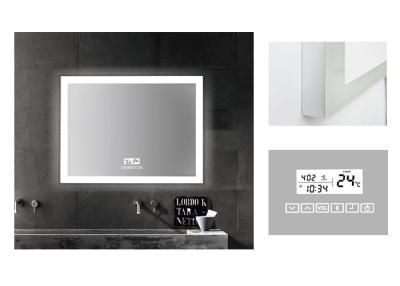 China Wall Mounted LED Vanity Mirror With Bluetooth , Modern LED Touch Screen Mirror for sale